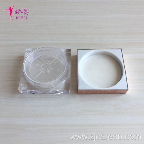 Cosmetic Jar Loose Powder Jar with Electroplated Lid